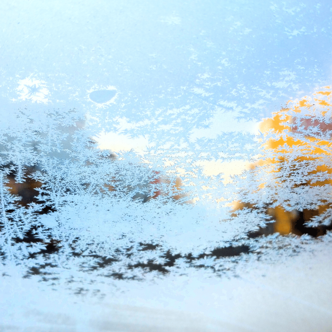car window before defrosting
