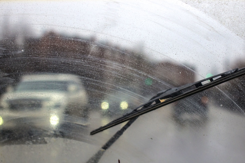 film residue being left on windshield due to a bad wiper blade